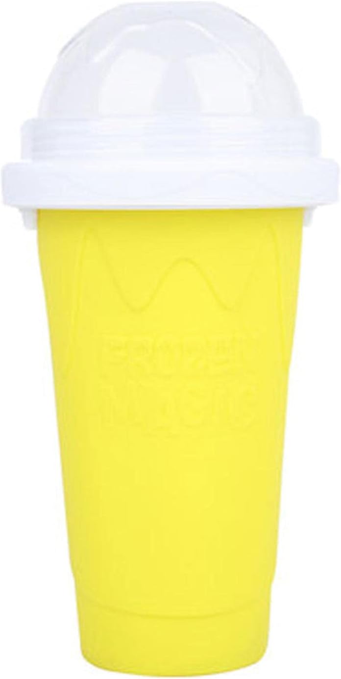 Shake The Smoothie Cup In Summer, Pinch The Cup Into The Ice Cup In The Summer, With Multiple Colors, Suitable For Everyone. yellow